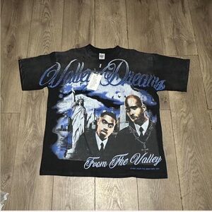 Valley Dreams Nas and DMX Black Graphic T-Shirt